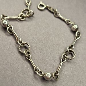 Delicate Sterling Silver Linked Ball Bracelet